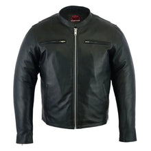 Load image into Gallery viewer, Men's Black Sporty Cruiser Jacket with Removable hood