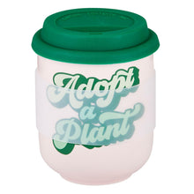 Load image into Gallery viewer, Adopt a Plant Ceramic To Go Mug | Holds 16 oz. | Eco Mug with Silicone Lid and Sleeve
