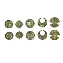 Load image into Gallery viewer, Adventure Coins – Elven Metal Coins Elf Set of 10