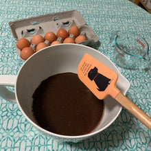Load image into Gallery viewer, All Food to the Lab For Testing Dog Lover Spatula | Wooden Handle Double-Sided Silicone Spatula