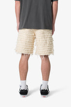 Load image into Gallery viewer, Allover Frayed Denim Shorts - Khaki