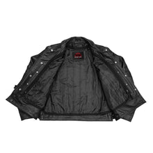 Load image into Gallery viewer, Blackhawk Men’s Leather Motorcycle Jacket