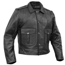 Load image into Gallery viewer, Blackhawk Men’s Leather Motorcycle Jacket