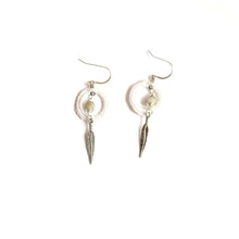 Load image into Gallery viewer, Amazonite Calm Earrings with feather