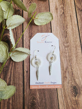 Load image into Gallery viewer, Amazonite Calm Earrings with feather