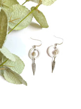 Load image into Gallery viewer, Amazonite Calm Earrings with feather