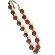 Load image into Gallery viewer, Tortoise Brown Beaded Amelia Necklace