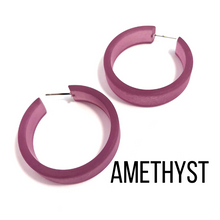 Load image into Gallery viewer, Portland Frosted Lucite Hoop Earrings