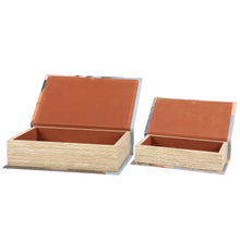 Load image into Gallery viewer, American West Book Box Set of 2 | Vintage Book Shaped Storage Stash Trinket Boxes