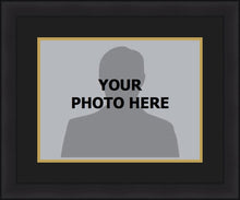 Load image into Gallery viewer, NHL Hockey Photo Picture Frame Kit - Anaheim Ducks (Black Matting, Gold Trim)