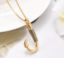 Load image into Gallery viewer, Fishing Hook Cremation Necklace