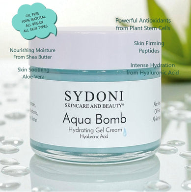 MOST LOVED! AS SEEN IN VOGUE, GQ and WELLNESS MAGAZINES-AQUA BOMB HYDRATING GEL CREAM with HYALURONIC ACID AND PEPTIDES 1.7 fl. oz.