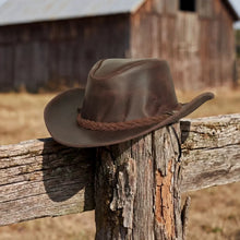Load image into Gallery viewer, Outlaw Fedora - Men’s Leather Hat
