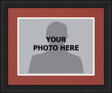Load image into Gallery viewer, NHL Hockey Photo Picture Frame Kit - Arizona Coyotes (Brick Red Matting, White Trim)