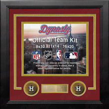 Load image into Gallery viewer, MLB Baseball Photo Picture Frame Kit - Houston Astros (Brick Red Matting, Gold Trim)
