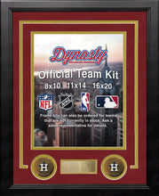 Load image into Gallery viewer, MLB Baseball Photo Picture Frame Kit - Houston Astros (Brick Red Matting, Gold Trim)