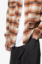 Load image into Gallery viewer, Asymmetrical Pocket Flannel Shirt - Brown