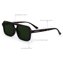 Load image into Gallery viewer, Atlas - Green Tortoise Squared Sunglasses