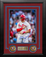 Load image into Gallery viewer, Austin Hays Chest Pound Autographed Philadelphia Phillies 8" x 10" Framed Baseball Photo