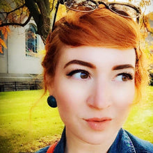 Load image into Gallery viewer, Moss Green Retro Button Stud Earrings