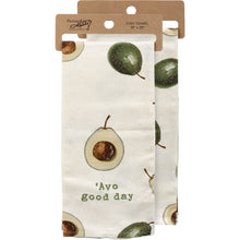 Load image into Gallery viewer, &#39;Avo Good Day Funny Snarky Dish Cloth Towel | Cotton Linen | Embroidered Text | 18&quot; x 28&quot;