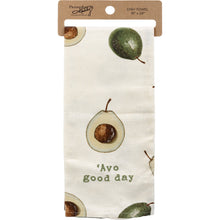 Load image into Gallery viewer, &#39;Avo Good Day Funny Snarky Dish Cloth Towel | Cotton Linen | Embroidered Text | 18&quot; x 28&quot;