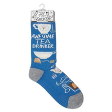 Load image into Gallery viewer, Awesome Tea Drinker Socks | Funny Tea Lover Gift, Colorful Novelty Crew Socks