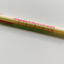 Load image into Gallery viewer, Awfully Gorgeous For Being This Broke And Tired Ballpoint Pen in Cream | Gen Z Aesthetic Blue Ink