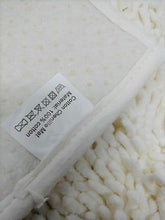 Load image into Gallery viewer, DaDa Bedding Vanilla Ivory White Shaggy Soft Chenille Noodle Carpet Rug Bath Mat