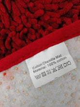 Load image into Gallery viewer, DaDa Bedding Burgundy Red Shaggy Soft Chenille Noodle Carpet Rug Bath Mat