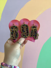 Load image into Gallery viewer, Transparent Black Birthday Candle Earrings