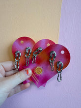 Load image into Gallery viewer, Silver Textured Organic Earrings