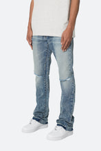 Load image into Gallery viewer, B615 Knee Hole Flare Denim - Blue