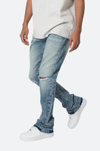 Load image into Gallery viewer, B615 Knee Hole Flare Denim - Blue