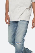 Load image into Gallery viewer, B615 Knee Hole Flare Denim - Blue
