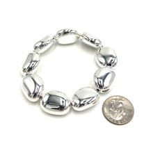 Load image into Gallery viewer, Silver Pebbles Stretch Bracelet