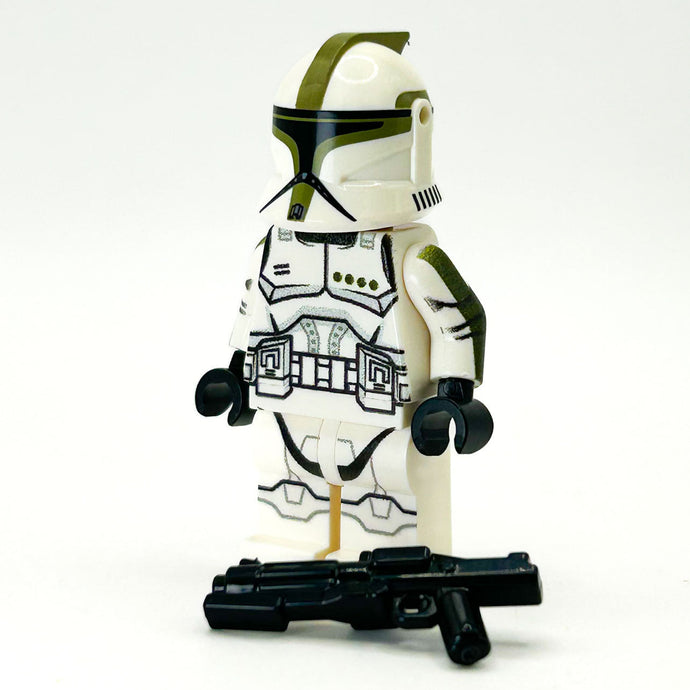 Custom Olive Clone Trooper (Olive, P1) Minifig made using LEGO parts - B3 Customs