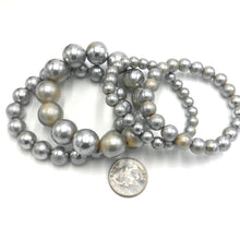 Load image into Gallery viewer, Shabby Silver Stack and Stretch Bracelet Set