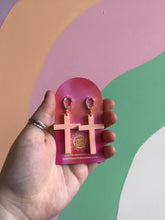 Load image into Gallery viewer, Spring Cross Earrings