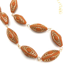 Load image into Gallery viewer, Marigold &amp; Gold Lame’ Beaded Amelia Necklace