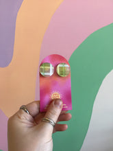 Load image into Gallery viewer, Groovy Gingham Clip-On Earrings