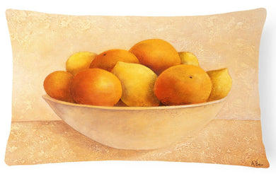 Oranges & Lemons in a Bowl Fabric Decorative Pillow BABE0085PW1216