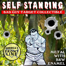Load image into Gallery viewer, EL9-009B Huge Bad Guy target range firearms instructor challenge coin HSI NYPD LAPD FBI CIA self standing