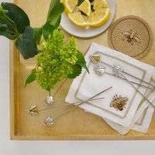 Load image into Gallery viewer, Stripey bee coasters