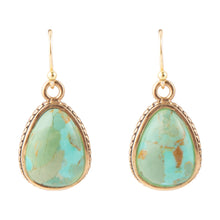 Load image into Gallery viewer, Teardrop Turquoise Drop Earrings