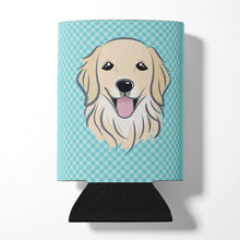 Load image into Gallery viewer, Checkerboard Blue Golden Retriever Can or Bottle Hugger BB1143CC