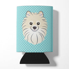 Load image into Gallery viewer, Checkerboard Blue Pomeranian Can or Bottle Hugger BB1145CC
