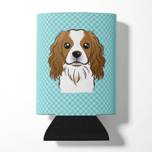 Load image into Gallery viewer, Checkerboard Blue Cavalier Spaniel Can or Bottle Hugger BB1162CC