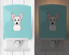 Load image into Gallery viewer, Checkerboard Blue Westie Ceramic Night Light BB1164CNL