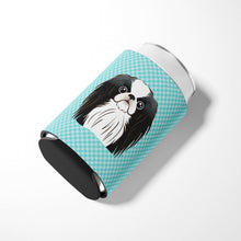 Load image into Gallery viewer, Checkerboard Blue Japanese Chin Can or Bottle Hugger BB1168CC